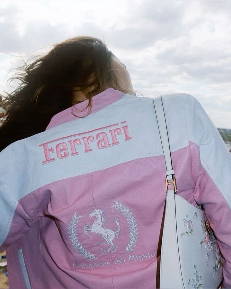 Limited Edition Pink F1 Inspired Leather Jacket