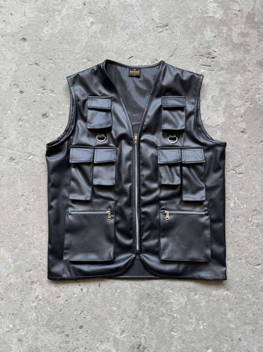 Tactical Streetwear Reloaded — The Ultimate Utility Leather Vest is Here!